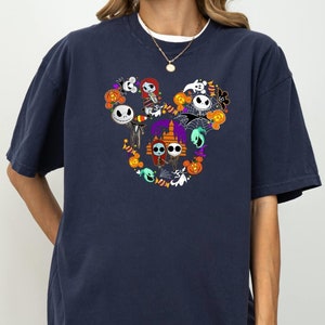 Jack Skellington Shirt, Disney Halloween Shirt, Nightmare Before Shirt,  Holiday Family Matching Shirt, Comfort Colors, Jack and Sally Shirt