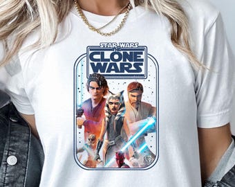 Star Wars Tshirt, Clone Wars Tee, Heroes Tshirt, Disneyland Tshirt, Disney Fan Gift, Darth Maul Tee, Ahsoka Tee, Jedi Sith Tshirt