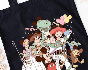 Disney Toy Story Tote Bag, Mickey Mouse Bag, Sheriff Woody Bag, Disney Vacation Gift, Bo Peep Bag, Jessie Tote Bag, Buzz Lightyear Bag