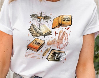 Fourth Wing Shirt, Cool Book Tee, Onyx Storm Tshirt, Fantasy Book Tee, Dragon Rider Shirt, Iron Flame Tshirt, Bookish Tee, Dark Academia
