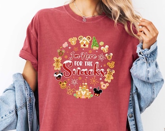 I'm Just Here For The Snacks T-Shirt, Disney Snacks T-Shirt, Comfort Colors T-Shirt, Mouse Trip Snacks T-Shirt, Disney Christmas T-Shirt