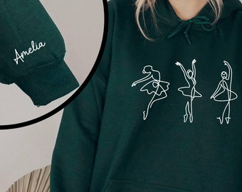Personalized Sweatshirt, Ballerina Sweatshirt, Personalized Gift, Ballet Kid Sweatshirt, Dance Teacher Gift, Cute Sweatshirt, Dance Lover