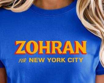 Zohran For New York City Shirt, NYC Mayor Zohran Mamdani Tshirt, Leftist Shirt, Anti Trump Tee, Democrat Gift, Zohran Supporter Tshirt