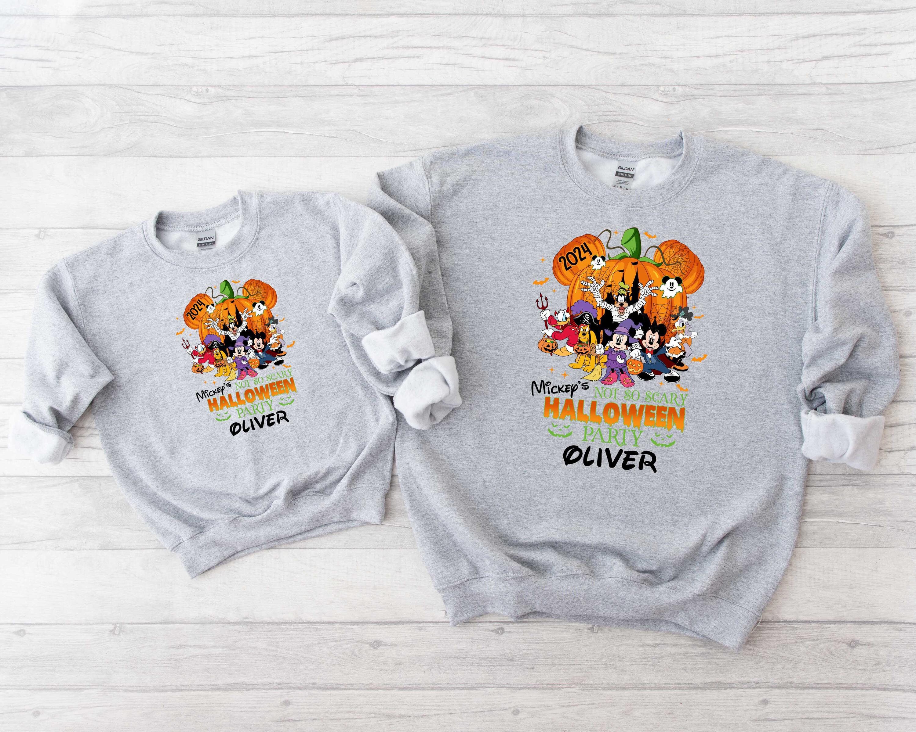 Disney Halloween Party Sweatshirt, Disney Trip, Disney Family Sweatshirt, Mickey Mouse And Friends Sweatshirt, Disney Pumpkin Sweatshirt