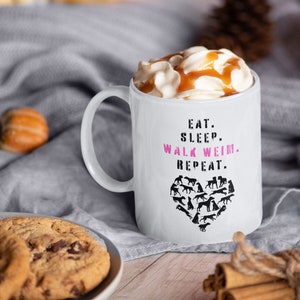 Eat. Sleep. Walk Weim. Repeat. Weimaraner Gift, Ceramic Mug