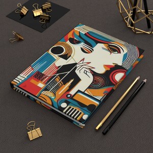 1920s Vintage Design 1 - Hardcover Journal Matte