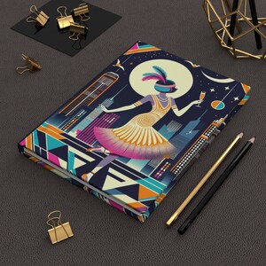 1920s Vintage Design 5 - Hardcover Journal Matte