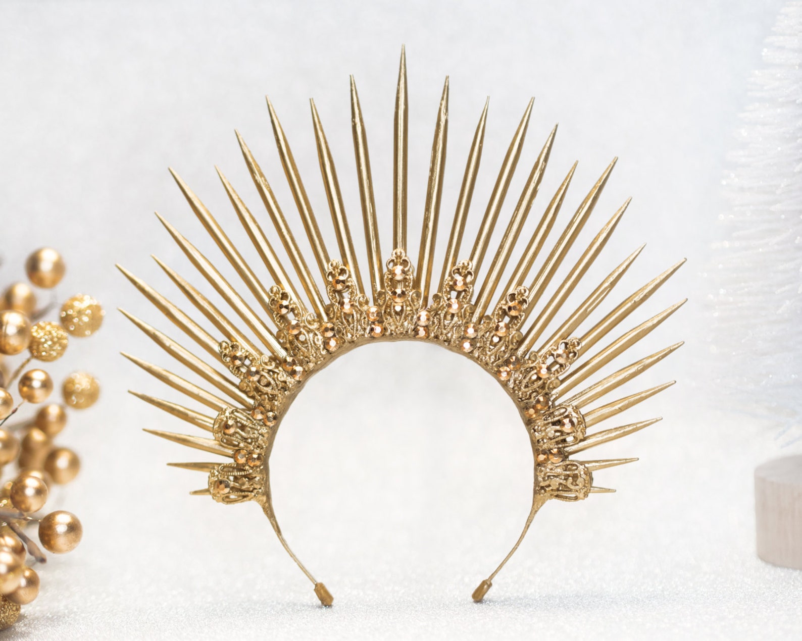 spiky crown headpiece