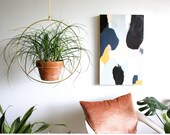 PREORDER - Brass Plant Hanger, Metal Hanging Planter, Round Modern Hanging Planter, Mid Century Plant Holder, Minimalist Planter, Boho Home