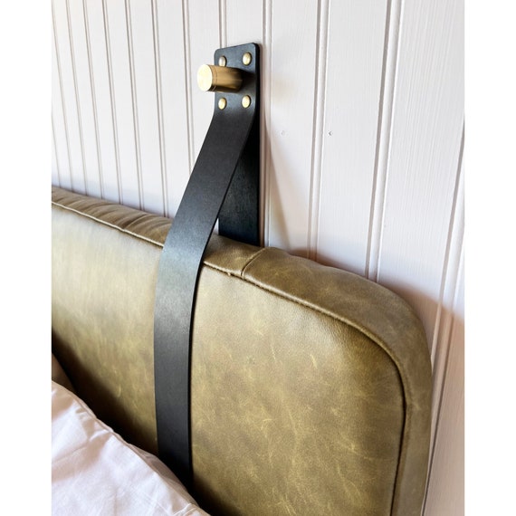 LEATHER STRAPS & HARDWARE One, Two or Three Leather Straps for Hanging  Cushion Black Cow Leather Straps 