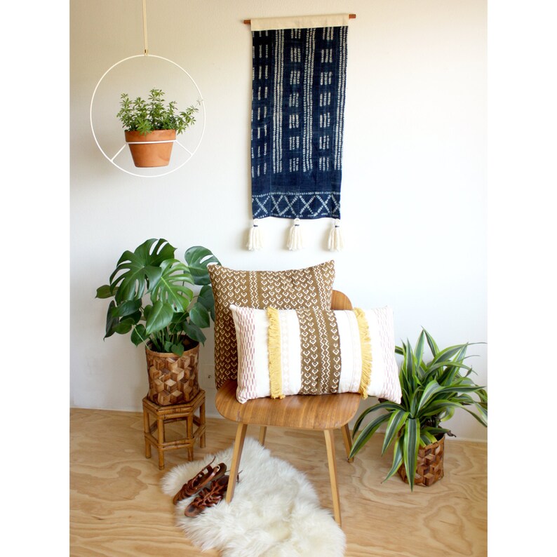 Made in Los Angeles White Metal Hanging Planter Round Mid Etsy