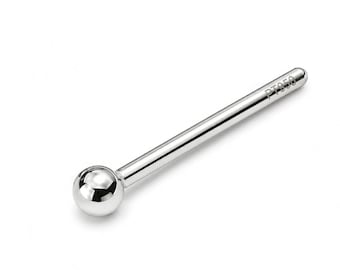Può includere: Un utensile metallico argentato lucido, con una testa sferica e un lungo manico dritto. Il manico reca l'incisione "PT950". L'utensile è progettato per uno scopo specifico, probabilmente legato alla gioielleria o al lavoro di precisione.