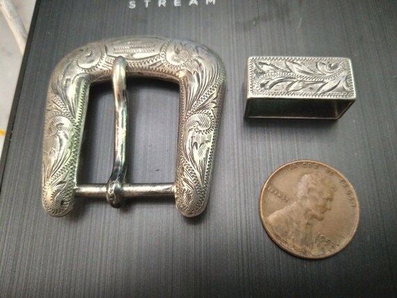 McCabe Silversmiths Sterling Belt Buckle with Kee… - image 4
