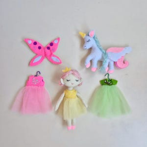 Felt Fairy and Unicorn Sewing Pattern: DIY Doll & Clothes (PDF Tutorial)