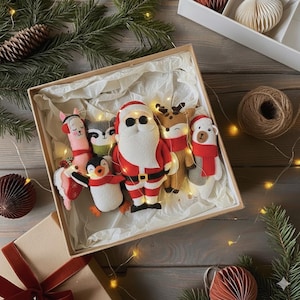 Christmas Felt Ornament Patterns 7 Animal Sewing PDFs