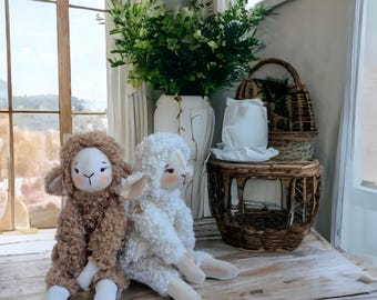 Lamb Sewing Pattern: Plush Sheep Toy PDF Tutorial (14 in)