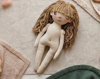 Rag Doll Sewing Pattern – 10" Fabric Doll PDF Tutorial (No Clothes Included)