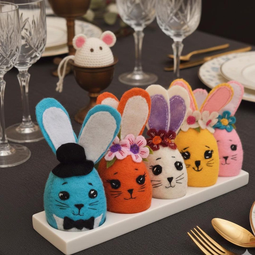 Felt Easter Bunny Egg Sewing Pattern: DIY Plush Decor (4") (PDF ...