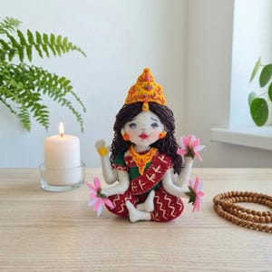 Lakshmi Goddess Sewing Pattern: 5" Fabric Doll PDF Tutorial
