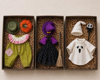 Halloween Costume Set for Dolls & Plush Toys (7–11 inch) | PDF Sewing Pattern Tutorial