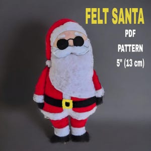 DIY Felt Santa – 5-Inch (13 cm) Christmas Felt Santa Pattern & Tutorial – Handmade Holiday Decor