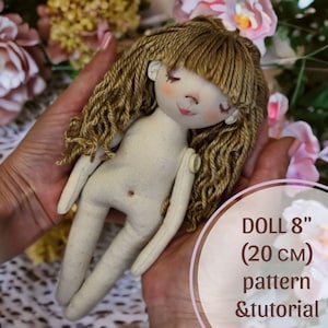 DIY Rag Doll Pattern and Tutorial - 10 Inch (25 cm) - Step-by-Step Instructions.