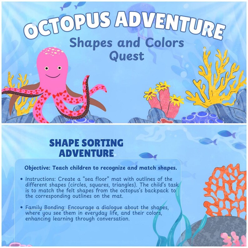 DIY Felt Octopus Sewing Pattern With Activity Book (PDF Pattern) - Etsy