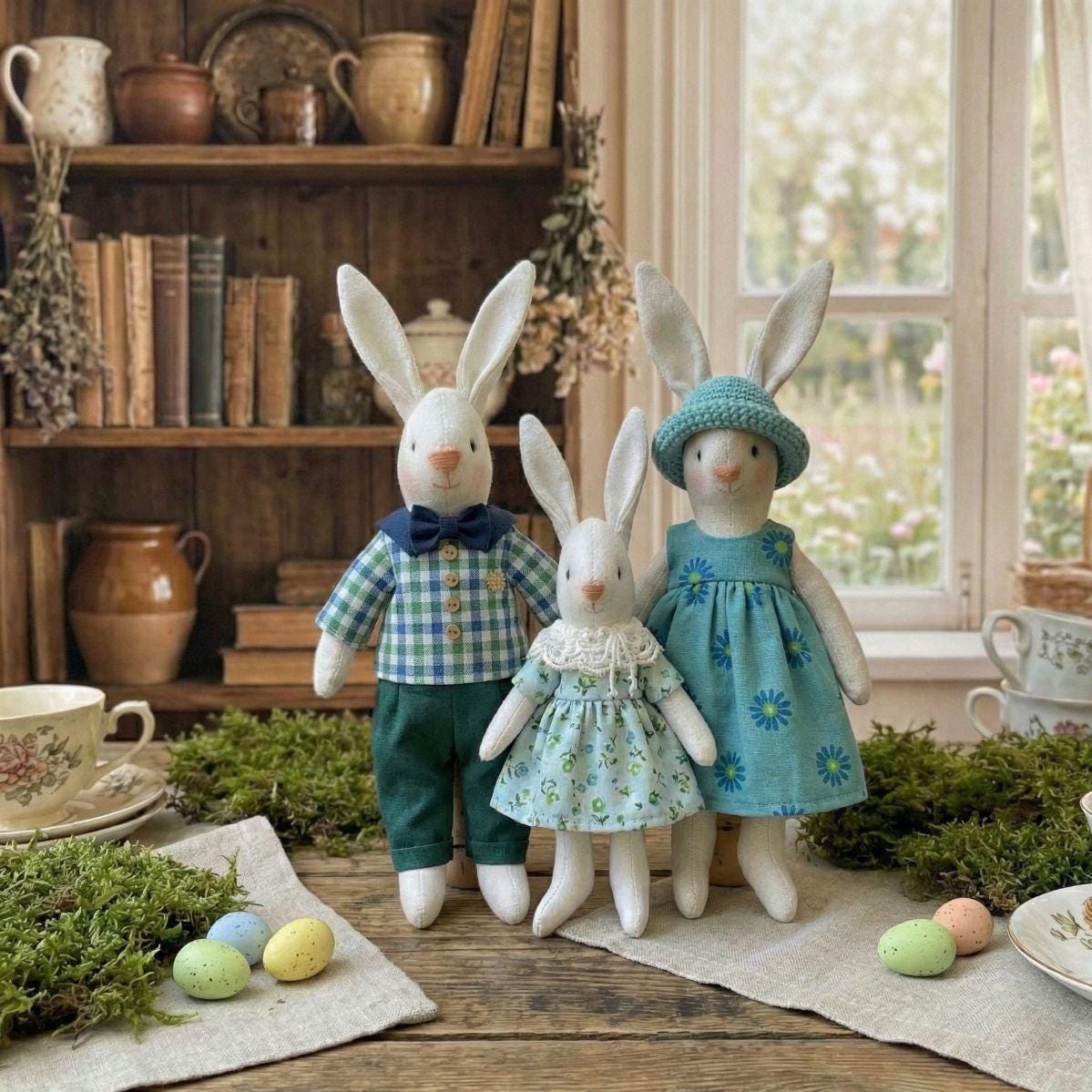 Easter Bunny Family Sewing Pattern PDF Set With Clothes (en / Fr / Es ...