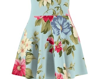 Women's Skater Skirt (AOP) flowers