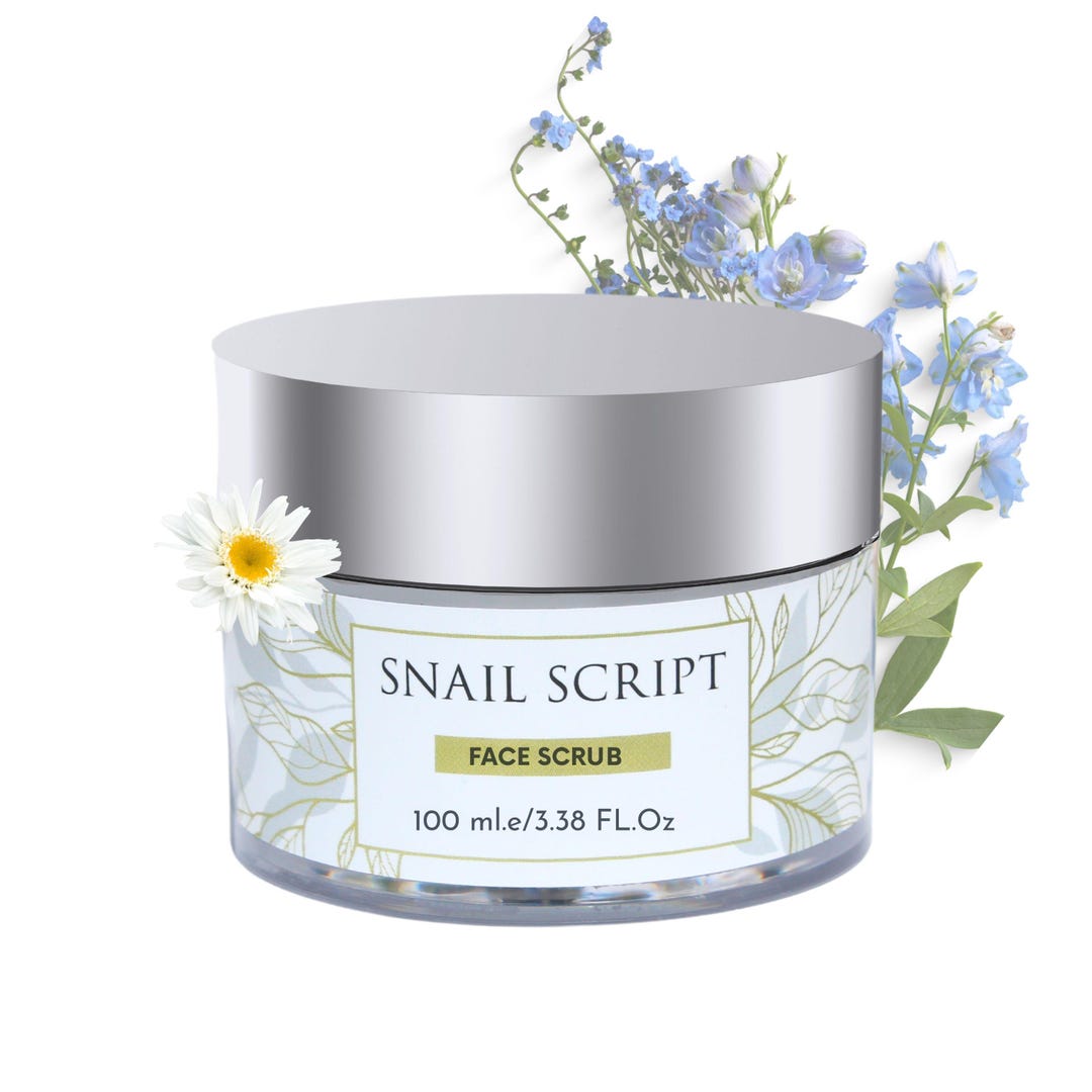 Snail Script Exfoliating Daily Face Scrub Korean Skincare Mucin Scrub ...