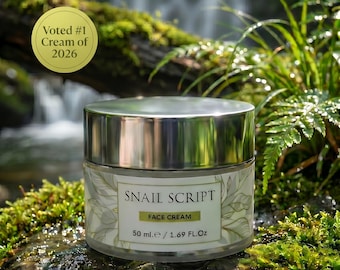 Snail Script Face Cream, Botanical Mucin Moisturizer for Firmness, Hydration