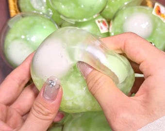 Cyan Pop Boba, pallina croccante e morbida, giocattolo anti-rimbalzo fatto a mano