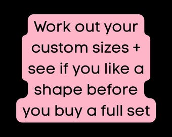 Sample Sizing Kit | Extra Short to medium shape| 1 of each size - Aurora Nails