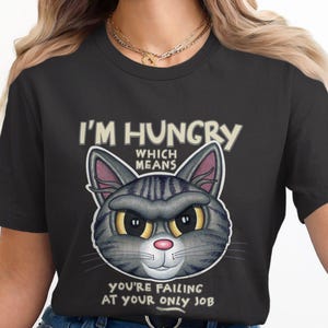 Best Cute Cat on Shirt With  Funny Cute Quote T-Shirt Cute Cat Graphic Tee Humorous Pet Lovers Shirt Whimsical Cat Cartoon Top Fun Cat Mom