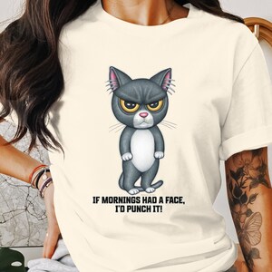T-shirt drôle de chat grincheux : cadeau sarcastique pour les amoureux des chats
