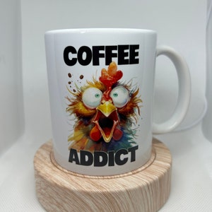 Caneca de cerâmica Coffee Addict de 325 ml. Caneca perfeita para o café da manhã!