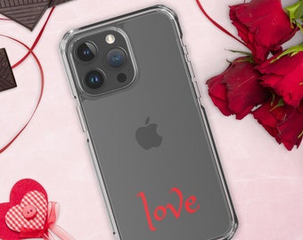 Leuk en leuk Love Clear-hoesje voor iPhone®