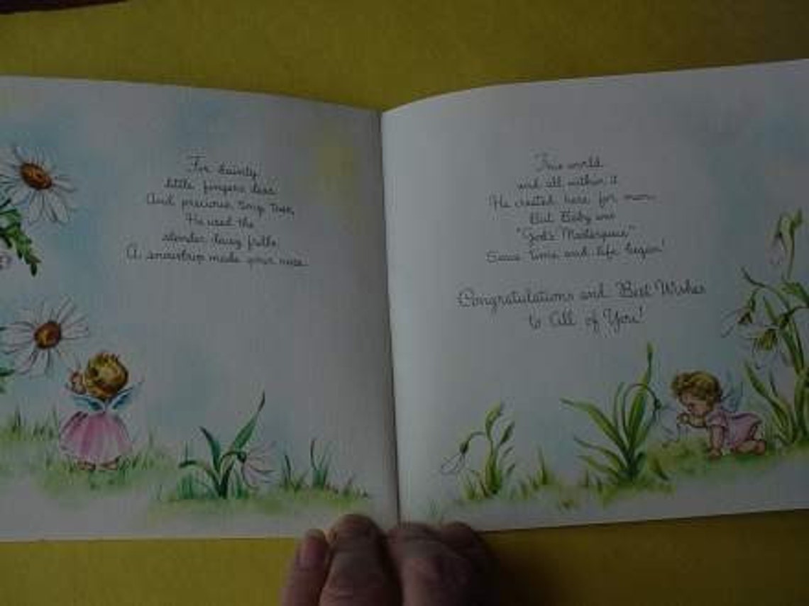 Vintage Card Gods Masterpiece New Baby Keepsake Booklet Poetry | Etsy