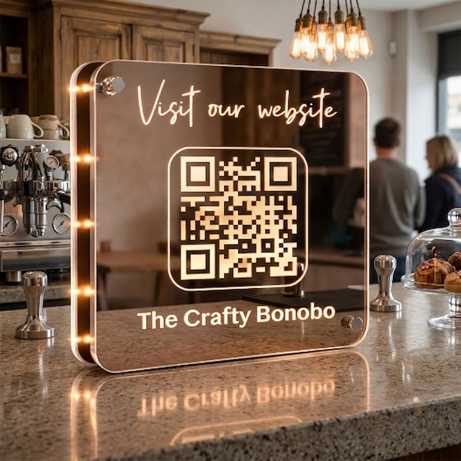 Personalised Led Qr Code Sign – Custom Acrylic Business Sign – Reviews ...