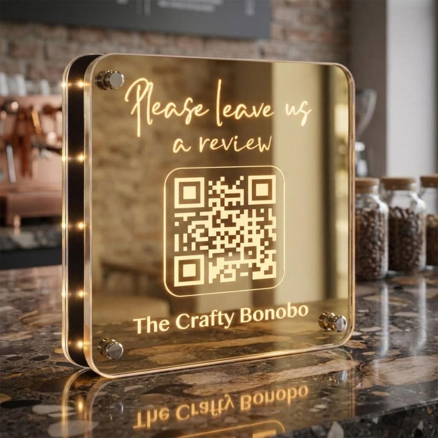 Personalised Led Qr Code Sign – Custom Acrylic Business Sign – Reviews ...