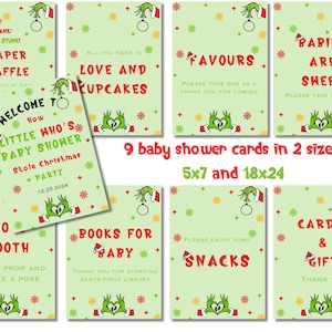 Comment une baby shower a volé l'affiche de Noël Poster Grinchmas cartes de baby shower evite dr. Cartes de vœux pour bébés Noël Grinch