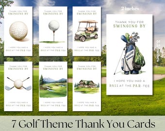 Golf Birthday Party Thank You Party Favours Golf Par-Tee Thank You Printable Golf Thank You Party Favours Customizable Digital Download