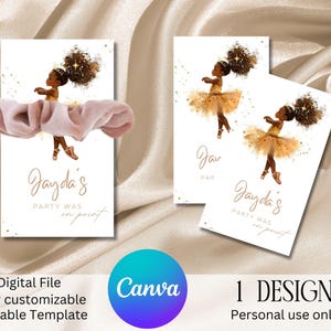 Ballerina birthday scrunchie party favour ballet dancer birthday template thank you card tiny dancer birthday scrunchie printable birthday