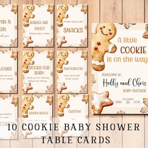Cookie on the way baby shower Table Signs Cookie on the way Baby Shower Food Signs Books for Baby Baby Shower Food Signs for Babh Shower