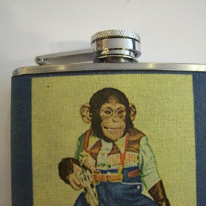 monkey flask retro vintage cartoon chimp 1950s animal kitsch image 3