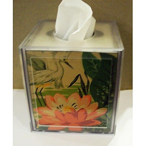 pink flamingo tissue box cover retro vintage 1950's Florida deco bathroom kitsch image 4