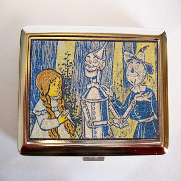 Wizard of Oz metal wallet retro vintage fairy tale cigarette case kitsch