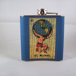 Loteria hip flask retro vintage mexicana folk art rockabilly Spanish kitsch image 6