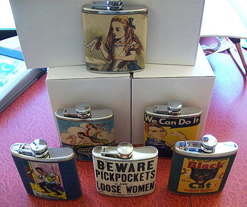 street girls and sailors flask retro vintage pin up rockabilly sleaze image 5