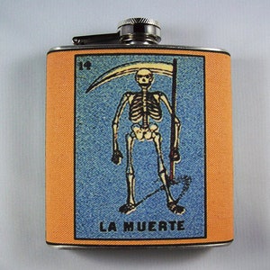 Loteria hip flask retro vintage mexicana folk art rockabilly Spanish kitsch image 7